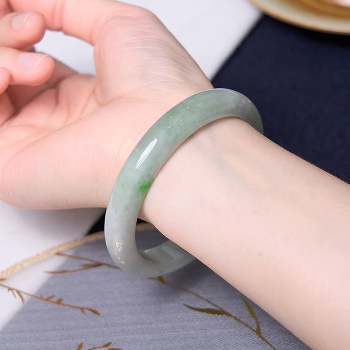 Lot de bracelets en jade vert Buddha Stones porte-bonheur