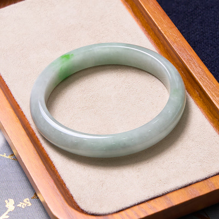 Lot de bracelets en jade vert Buddha Stones porte-bonheur