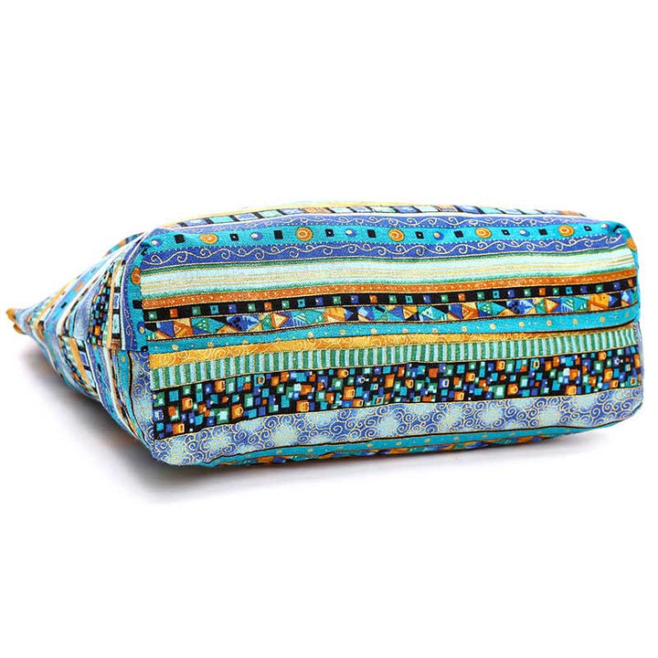 Sac à bandoulière en coton à rayures Buddha Stones