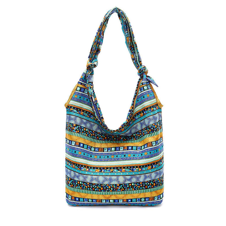 Sac à bandoulière en coton à rayures Buddha Stones
