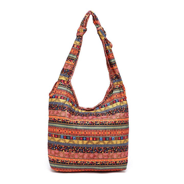 Sac à bandoulière en coton à rayures Buddha Stones