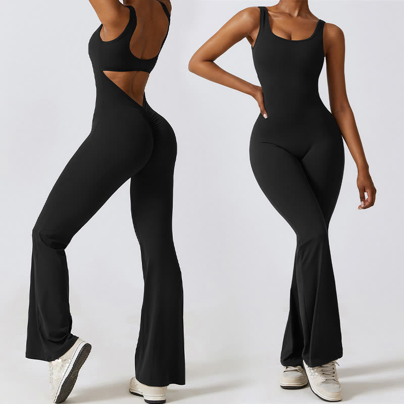 Combinaison d'entraînement sans manches pour femmes Buddha Stones, pantalon évasé, sport, fitness, yoga - image 0