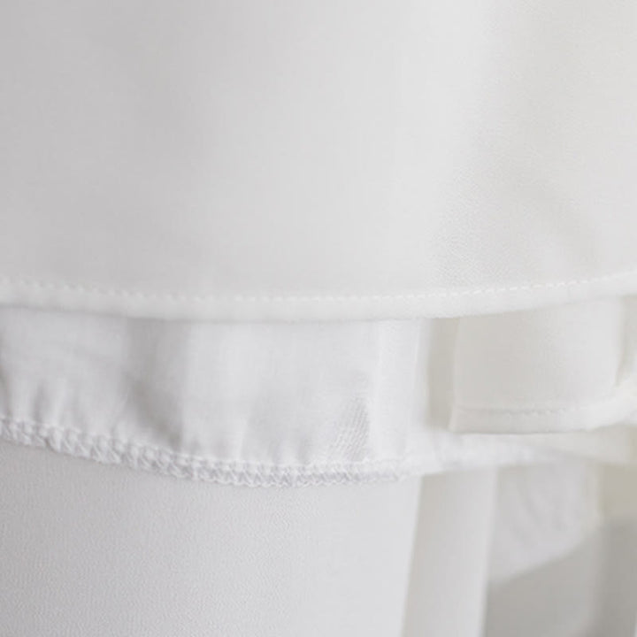 Buddha Stones 2Pcs Grenouille Boutonnée Manches Longues Robe Midi Pantalon Large Mousseline Zen Ensemble Femme - image 14