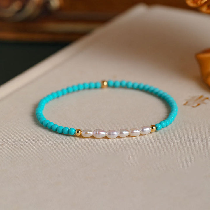 Bracelet de protection en petites perles d'agate rouge turquoise Buddha Stones