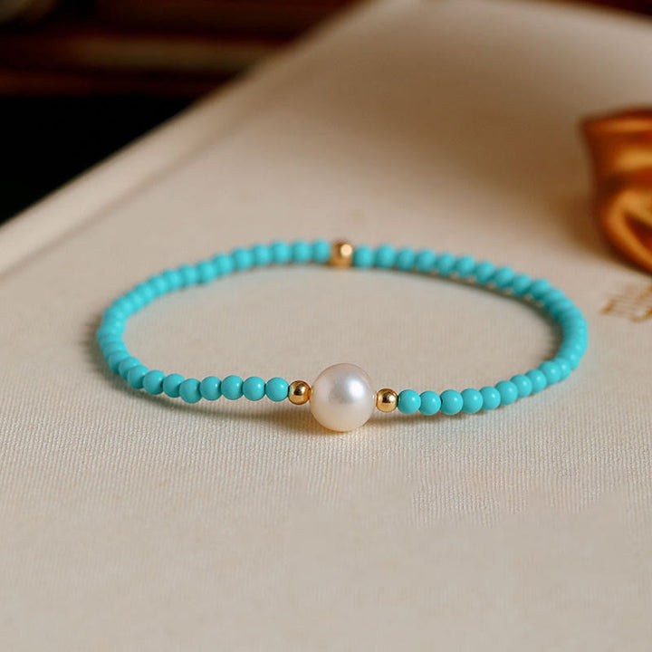 Bracelet de protection en petites perles d'agate rouge turquoise Buddha Stones