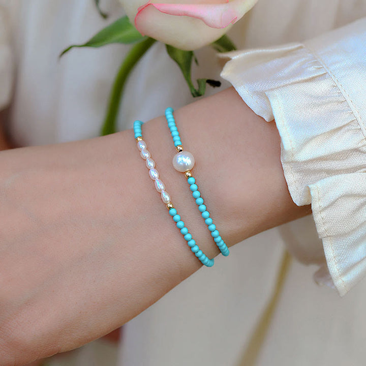 Bracelet de protection en petites perles d'agate rouge turquoise Buddha Stones