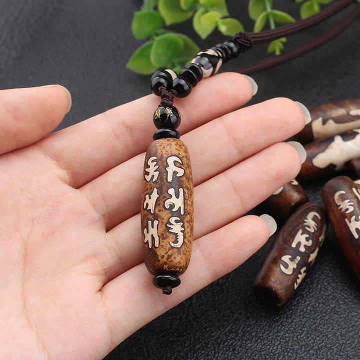 Buddha Stones du Tibet Om Mani Padme Hum Dzi, perle Avalokitesvara, motif de richesse - image 8