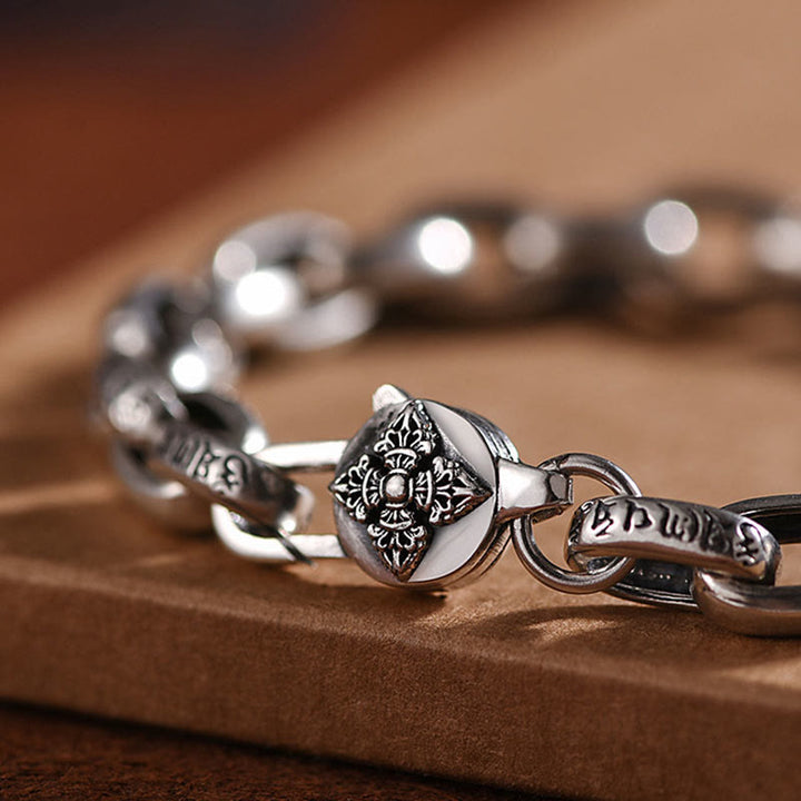 Bracelet Buddha Stones en argent sterling 925 avec six mots vrais et sagesse - image 2