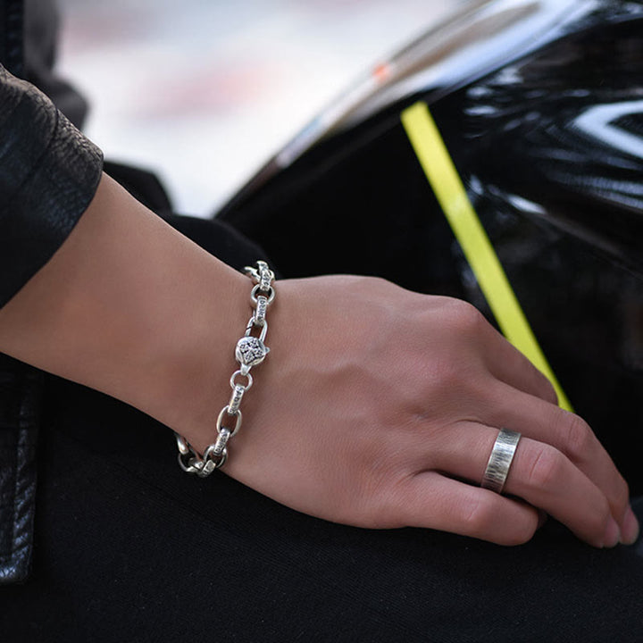 Bracelet Buddha Stones en argent sterling 925 avec six mots vrais et sagesse - image 9
