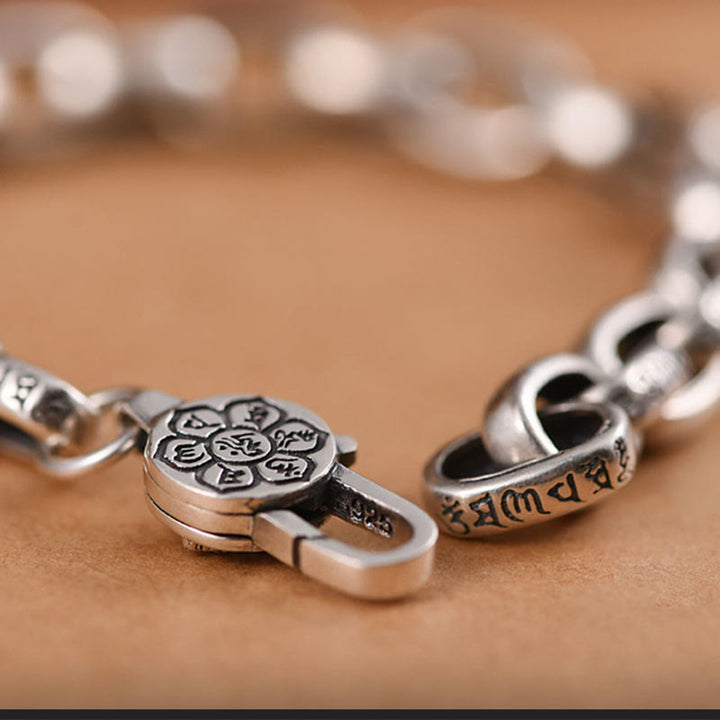 Bracelet Buddha Stones en argent sterling 925 avec six mots vrais et sagesse - image 10