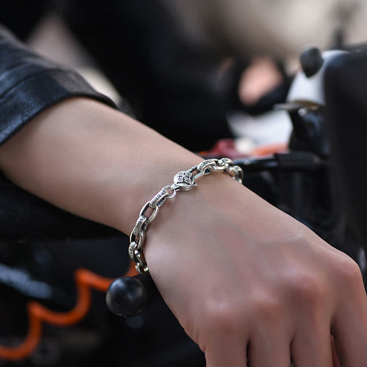 Bracelet Buddha Stones en argent sterling 925 avec six mots vrais et sagesse - image 4