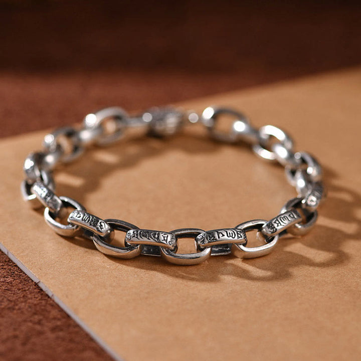 Bracelet Buddha Stones en argent sterling 925 avec six mots vrais et sagesse - image 3