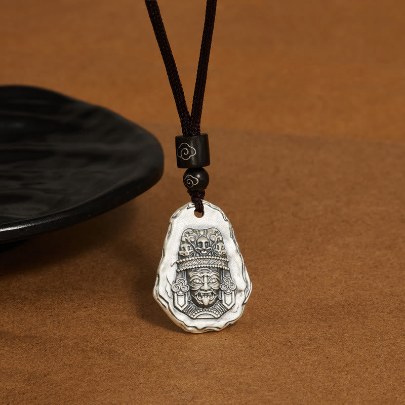 Collier pendentif déesse Zakiram Bouddha Ksitigarbha en argent sterling 999 avec Buddha Stones - Déesse Zakiram - image 4