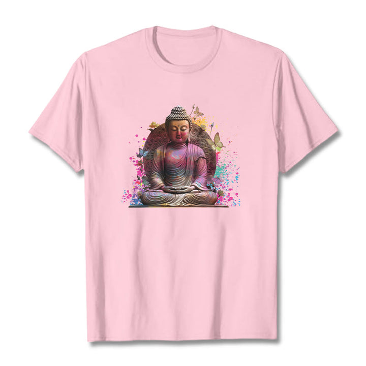 T-shirt Bouddha Buddha Stones - Rose clair - 2XL - image 12