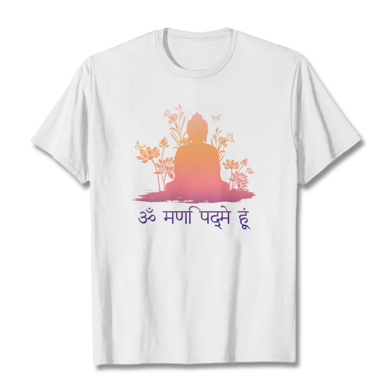 T-shirt pierres de Buddha Stones sanskrit OM NAMAH SHIVAYA - Blanc - 2XL - image 1