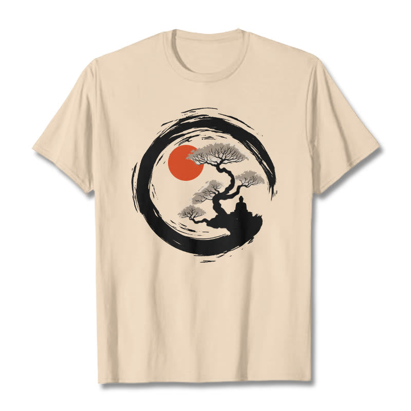 T-shirt Buddha Stones Soleil Rouge Pin Cercle Zen Méditation Bouddha T-shirt - Bisque - 2XL - image 9