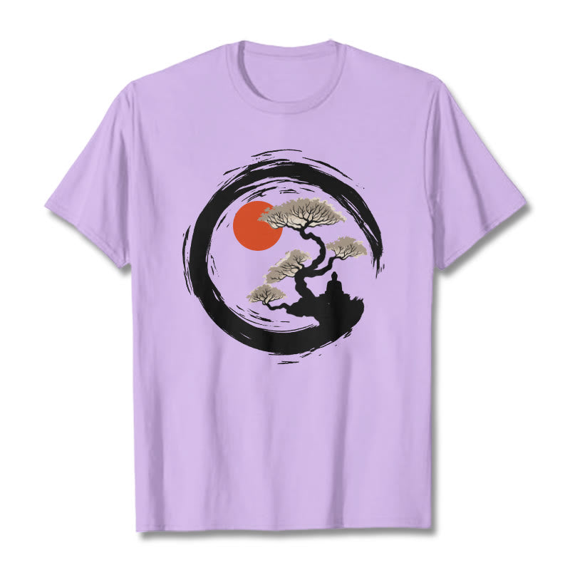 T-shirt Buddha Stones Soleil Rouge Pin Cercle Zen Méditation Bouddha T-shirt - Prune - 2XL - image 17