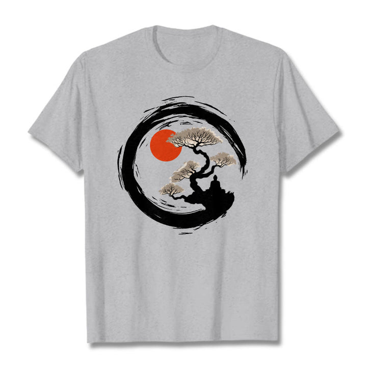 T-shirt Buddha Stones Soleil Rouge Pin Cercle Zen Méditation Bouddha T-shirt - Gris clair - 2XL - image 20