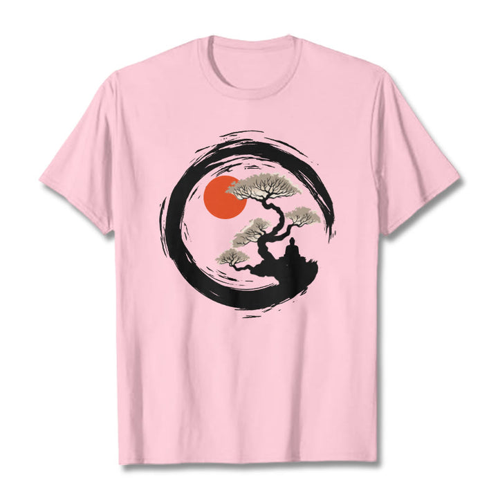 T-shirt Buddha Stones Soleil Rouge Pin Cercle Zen Méditation Bouddha T-shirt - Rose clair - 2XL - image 13