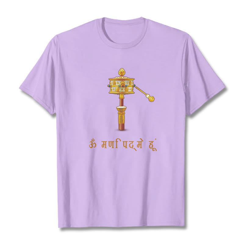 T-shirt avec roues de prière, Buddha Stones, sanskrit OM NAMAH SHIVAYA - Prune - 2XL - image 17