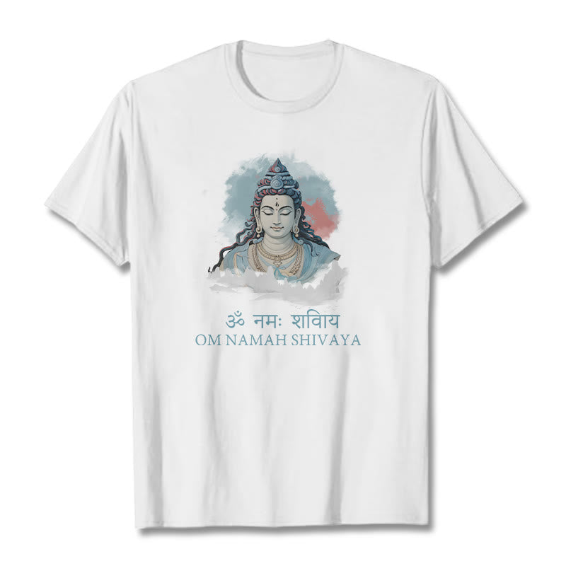 T-shirt Buddha Stones sanskrit OM NAMAH SHIVAYA, nuages ​​colorés - image 5