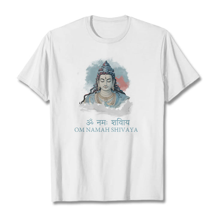 T-shirt Buddha Stones sanskrit OM NAMAH SHIVAYA, nuages ​​colorés - image 5