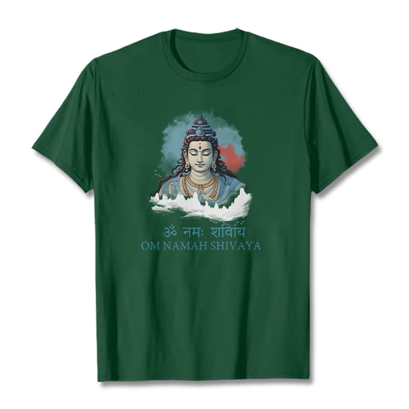 T-shirt Buddha Stones sanskrit OM NAMAH SHIVAYA, nuages ​​colorés - image 10