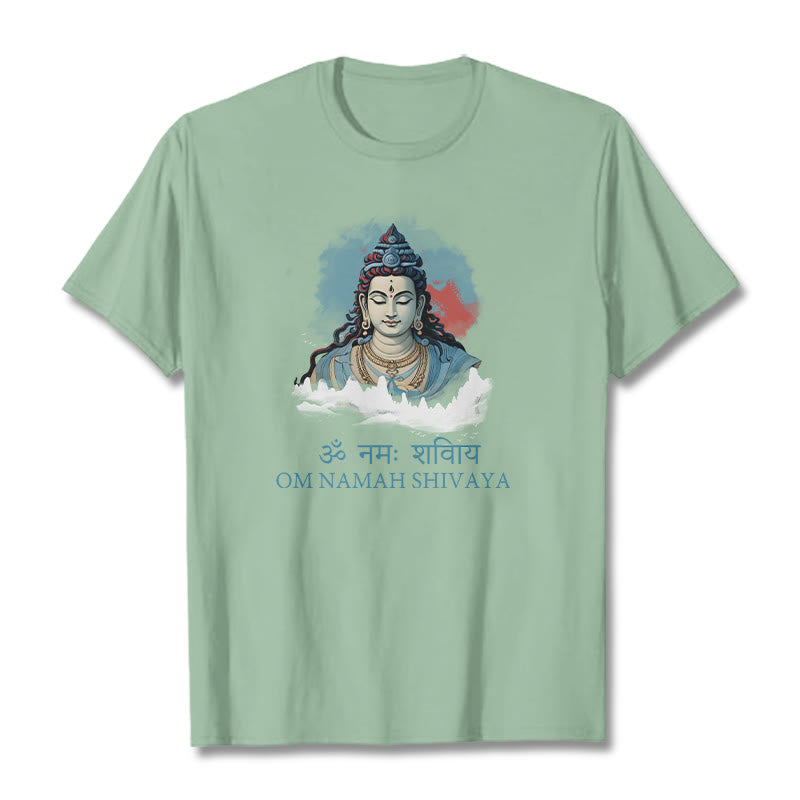 T-shirt Buddha Stones sanskrit OM NAMAH SHIVAYA, nuages ​​colorés - image 14