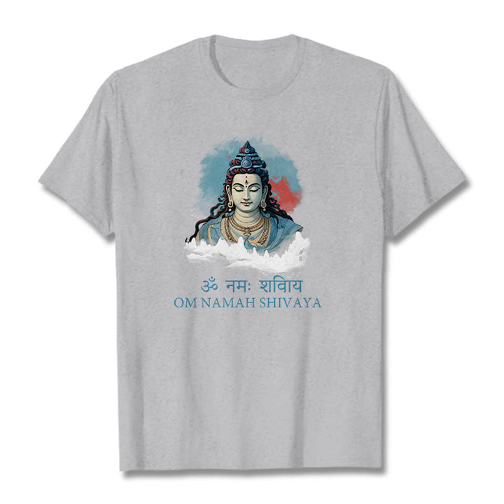 T-shirt Buddha Stones sanskrit OM NAMAH SHIVAYA, nuages ​​colorés - image 19