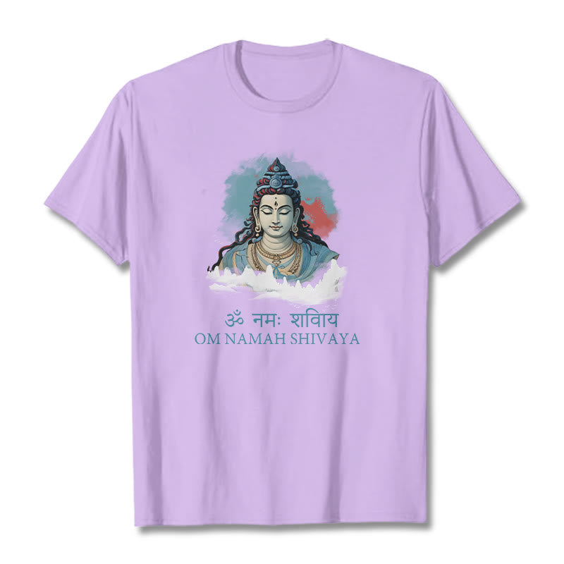 T-shirt Buddha Stones sanskrit OM NAMAH SHIVAYA, nuages ​​colorés - image 16