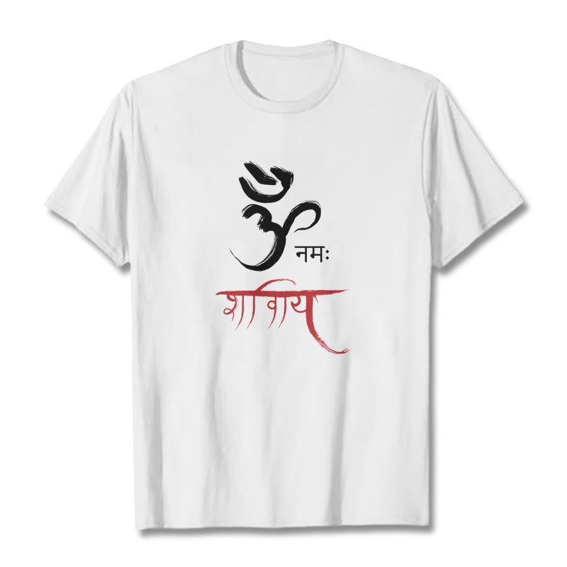 T-shirt Buddha Stones OM NAMAH SHIVAYA Mantra sanskrit - Blanc - 2XL - image 1