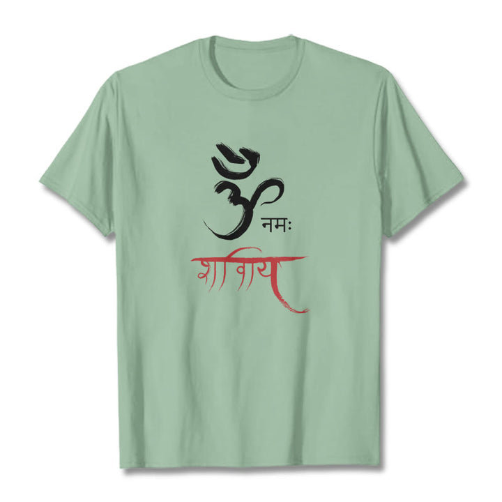T-shirt Buddha Stones OM NAMAH SHIVAYA Mantra sanskrit - Vert pâle - 2XL - image 17