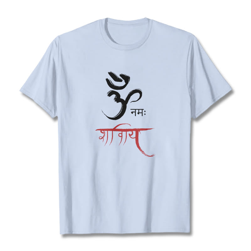 T-shirt Buddha Stones OM NAMAH SHIVAYA Mantra sanskrit - Cyan clair - 2XL - image 18