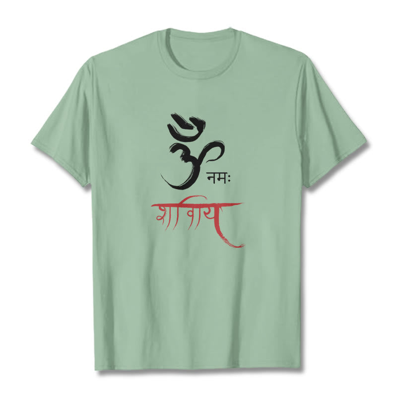 T-shirt Buddha Stones OM NAMAH SHIVAYA Mantra sanskrit - Vert pâle - 2XL - image 16