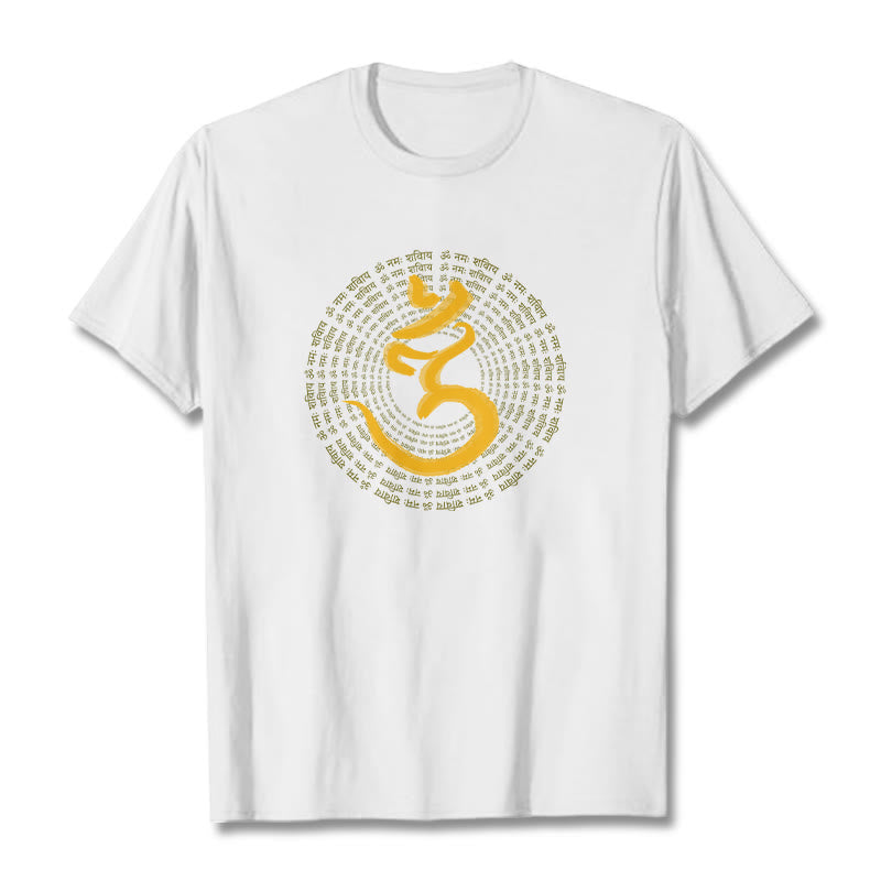 T-shirt sanskrit avec Buddha Stones, 108 OM NAMAH SHIVAYA, Mantra - Blanc - 2XL - image 6