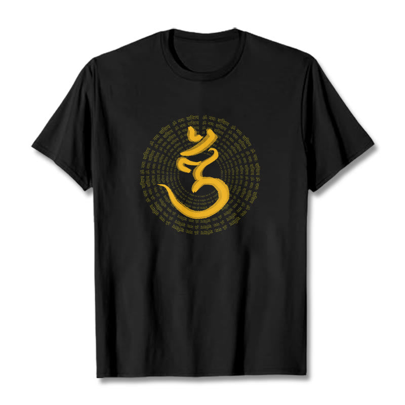 T-shirt sanskrit avec Buddha Stones, 108 OM NAMAH SHIVAYA, Mantra - Noir - 2XL - image 2