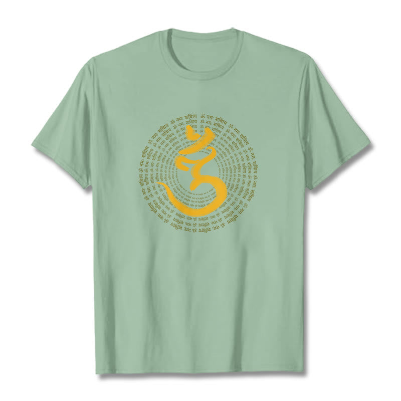 T-shirt sanskrit avec Buddha Stones, 108 OM NAMAH SHIVAYA, Mantra - Vert pâle - 2XL - image 15