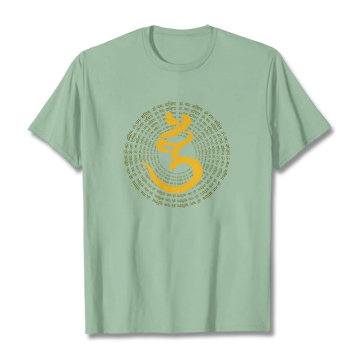 T-shirt sanskrit avec Buddha Stones, 108 OM NAMAH SHIVAYA, Mantra - Vert pâle - 2XL - image 16