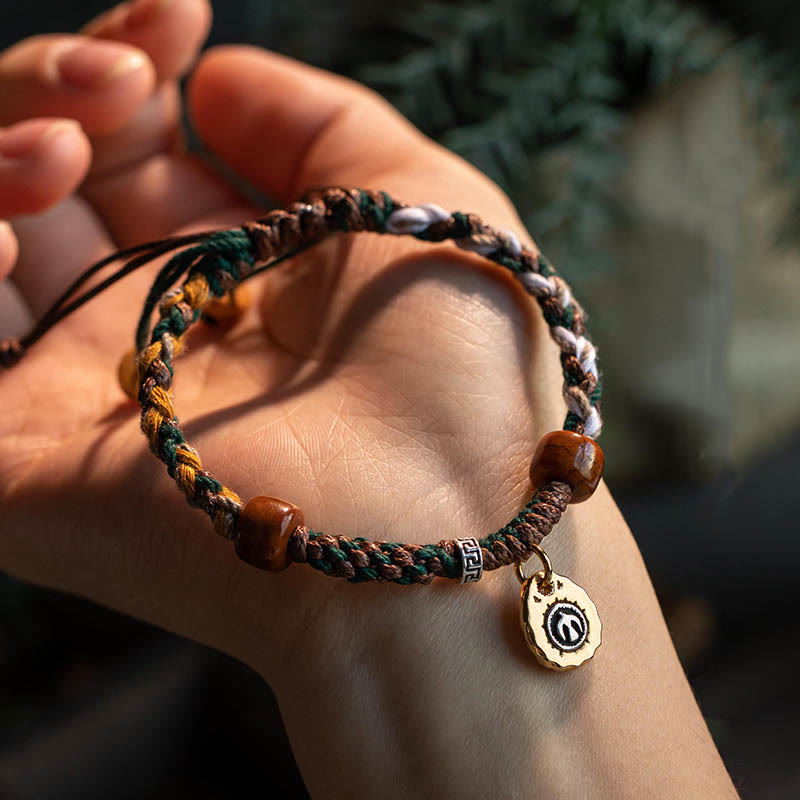 Bracelet porte-bonheur en os de chameau et de yak tibétain Buddha Stones