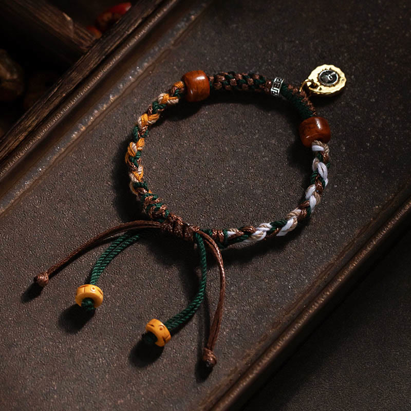 Bracelet porte-bonheur en os de chameau et de yak tibétain Buddha Stones