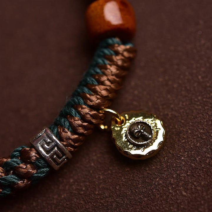 Bracelet porte-bonheur en os de chameau et de yak tibétain Buddha Stones