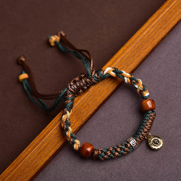 Bracelet porte-bonheur en os de chameau et de yak tibétain Buddha Stones