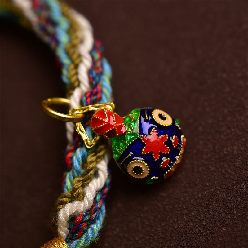 Bracelet tressé fait main en Buddha Stones avec nœud de réincarnation et de guérison de la famille des bêtes avaleuses
