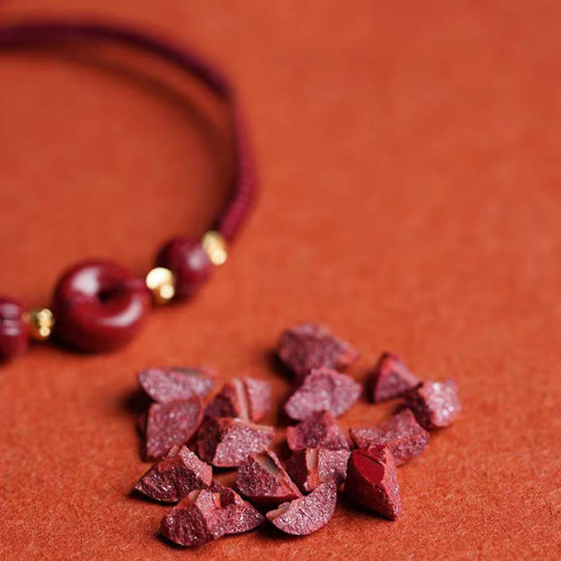 Bracelet en corde tressée fait main avec boucle de paix en Buddha Stones et lotus calme et bénédiction