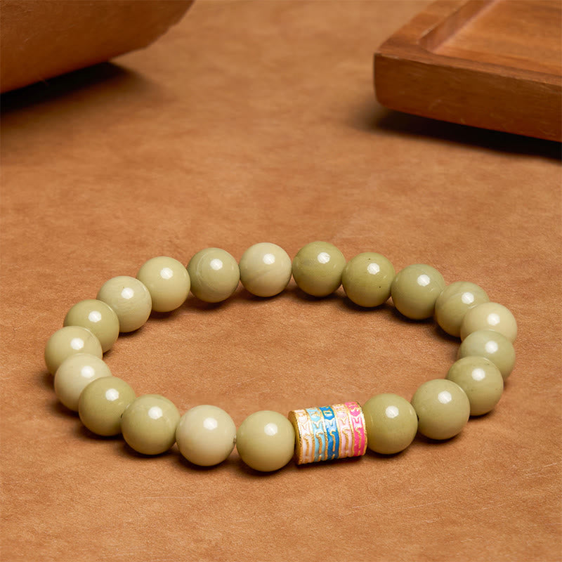 Bracelet d'encouragement en agate naturelle d'Alashan Buddha Stones