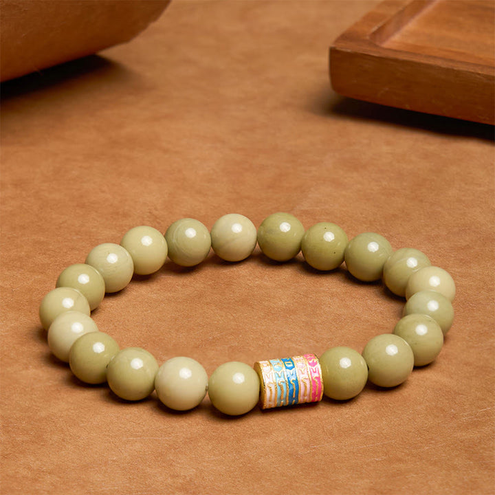 Bracelet d'encouragement en agate naturelle d'Alashan Buddha Stones