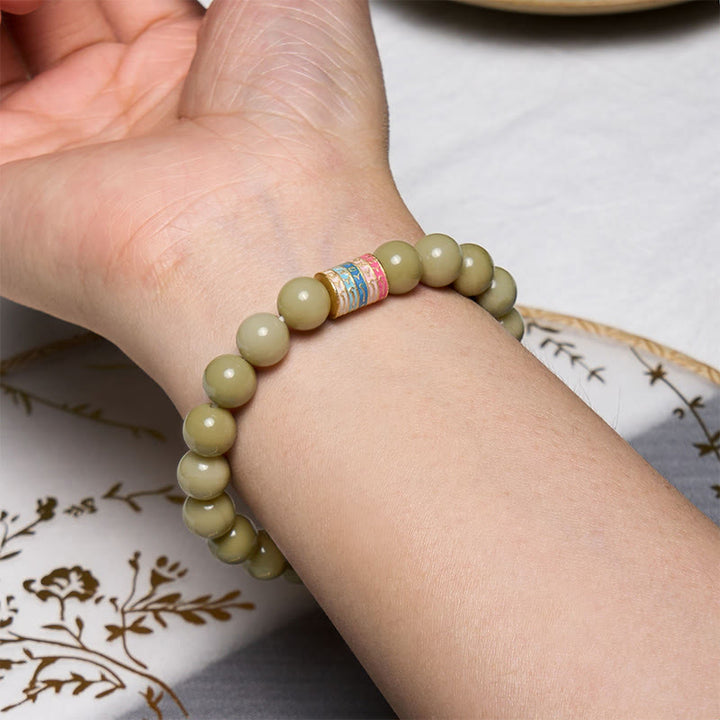 Bracelet d'encouragement en agate naturelle d'Alashan Buddha Stones