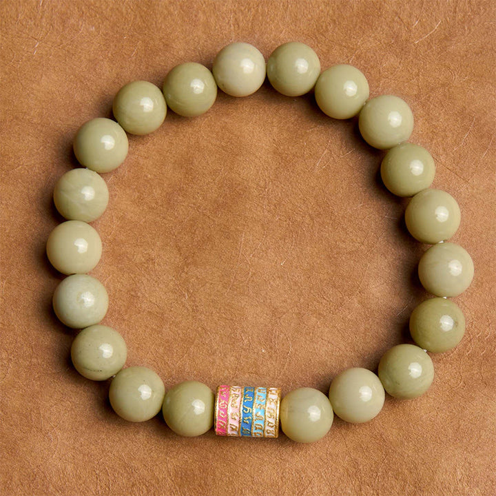 Bracelet d'encouragement en agate naturelle d'Alashan Buddha Stones