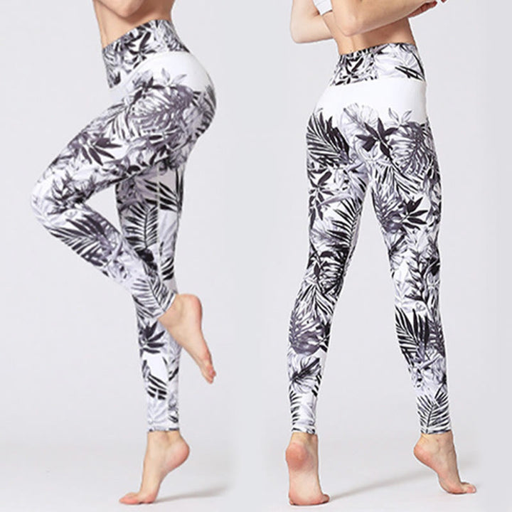 Buddha Stones Lignes Mauvaises Herbes Fleurs Sakura Arbre Noir Pantalon Imprimé Sports Fitness Yoga Leggings Pantalons De Yoga Pour Femmes - image 36