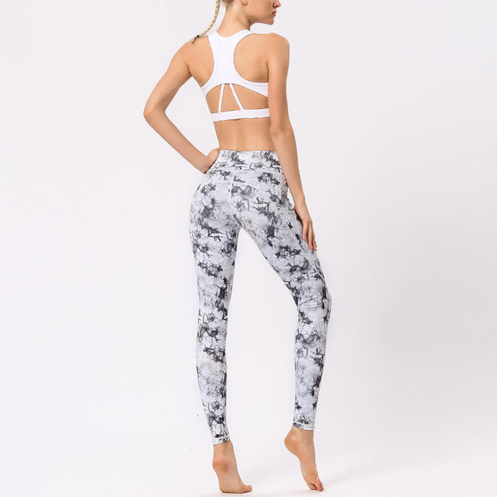 Pantalon imprimé coloré Buddha Stones Leggings de sport pour exercices de fitness Pantalons de yoga pour femmes